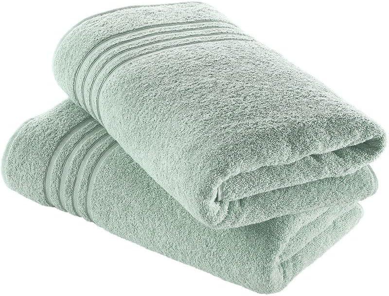 Jumbo Large Bath Sheets Towels 2 Pack Soft and Absorbent, 100% Cotton Towels (Sea Salt, Bath Sheet)