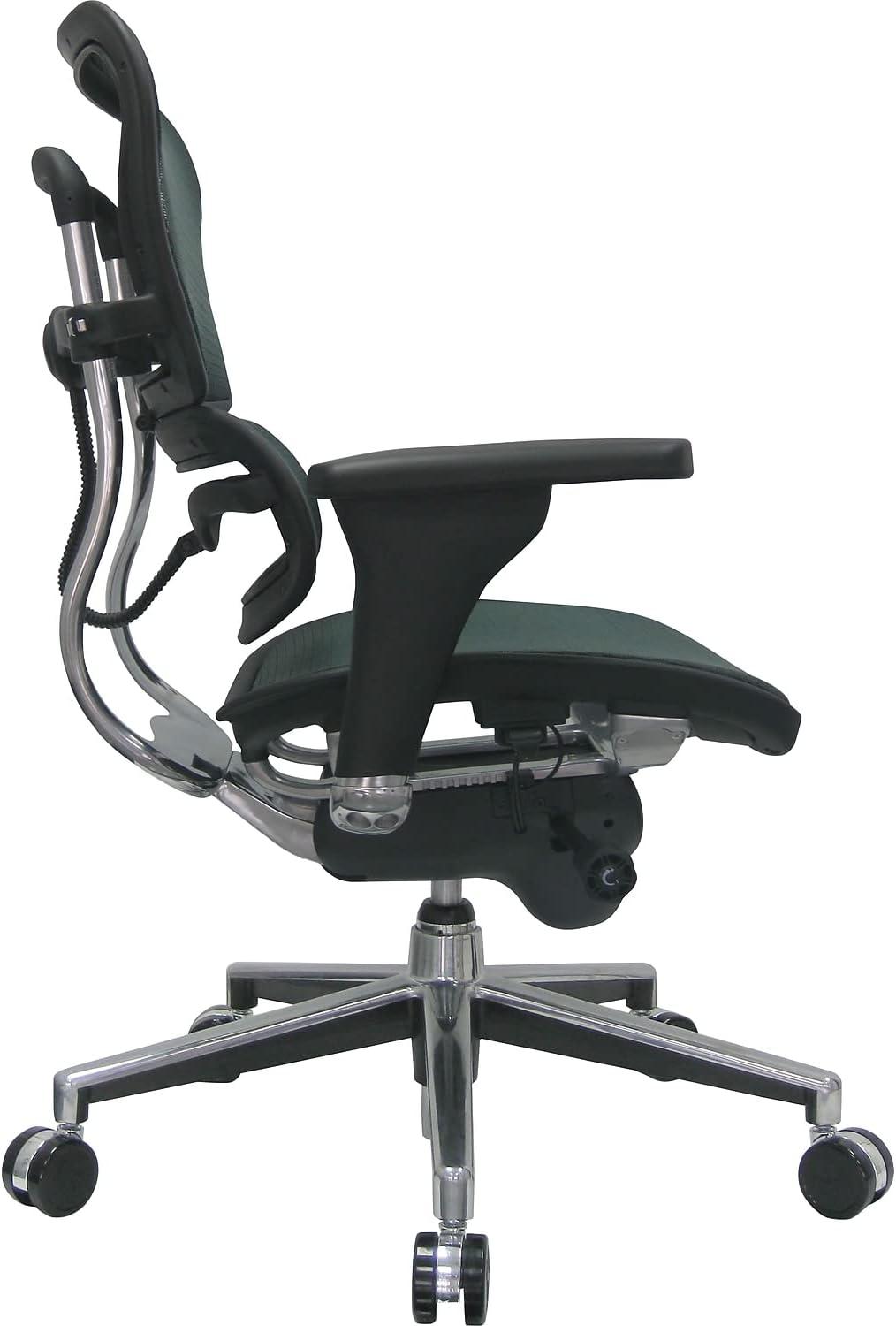 Eurotech Ergohuman ME8ERGLO Mesh Multifunction Executive Chair - Green Fabric Seat - 1 Each