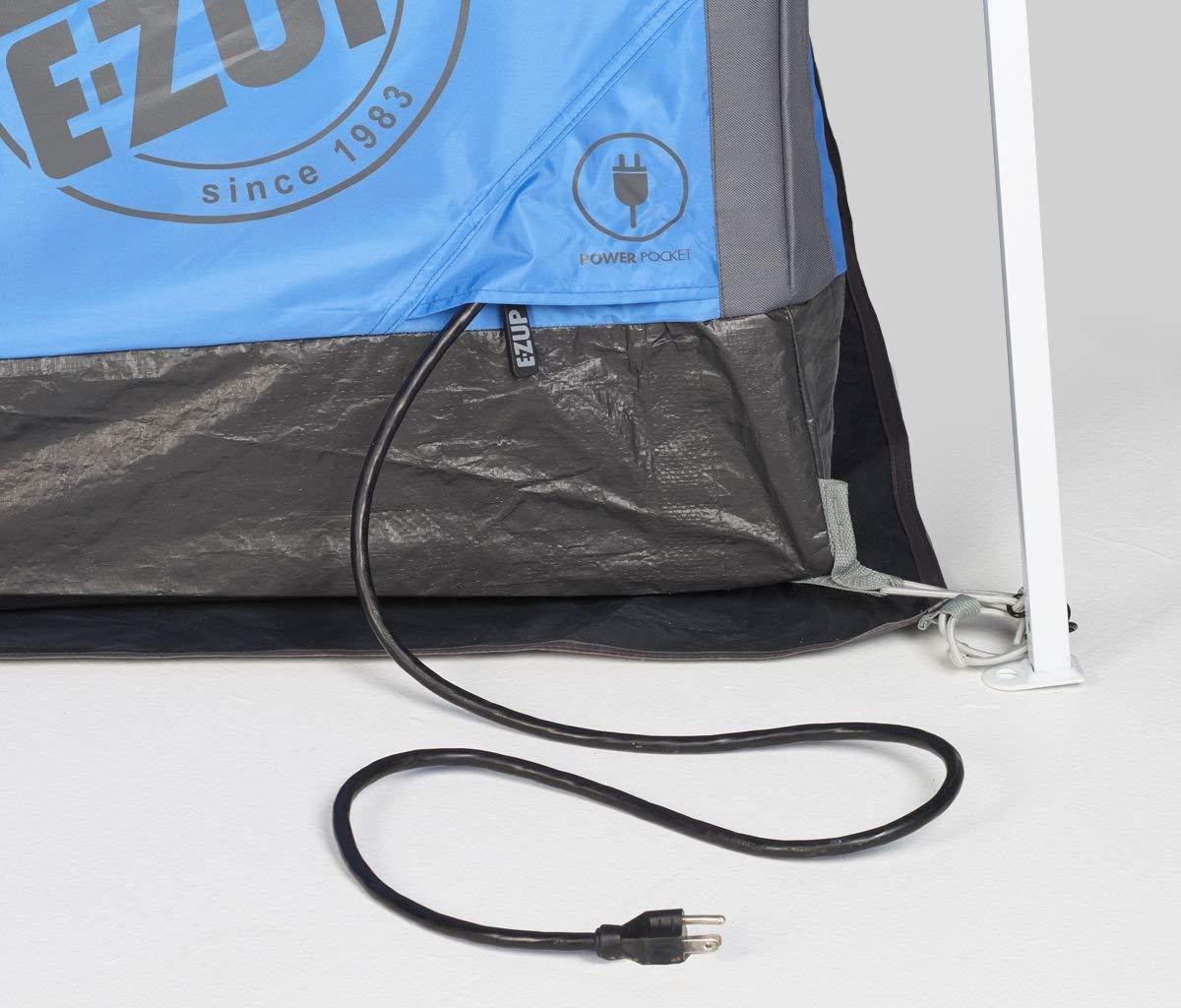 E-Z UP 10' x 10' Gray and Blue Camping Cube Tent