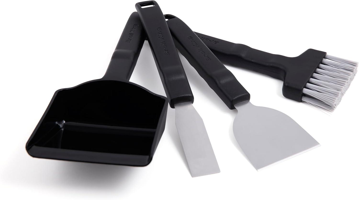 Broil King Black Resin Handle Grill Cleaning Kit with Stainless Steel Scrapers