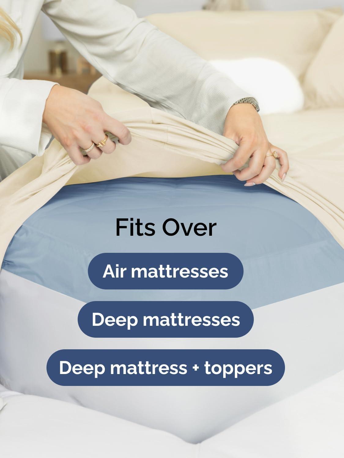 CGK Linens 6 Piece Extra Deep Pocket Ultra Soft & Cooling Sheet Set