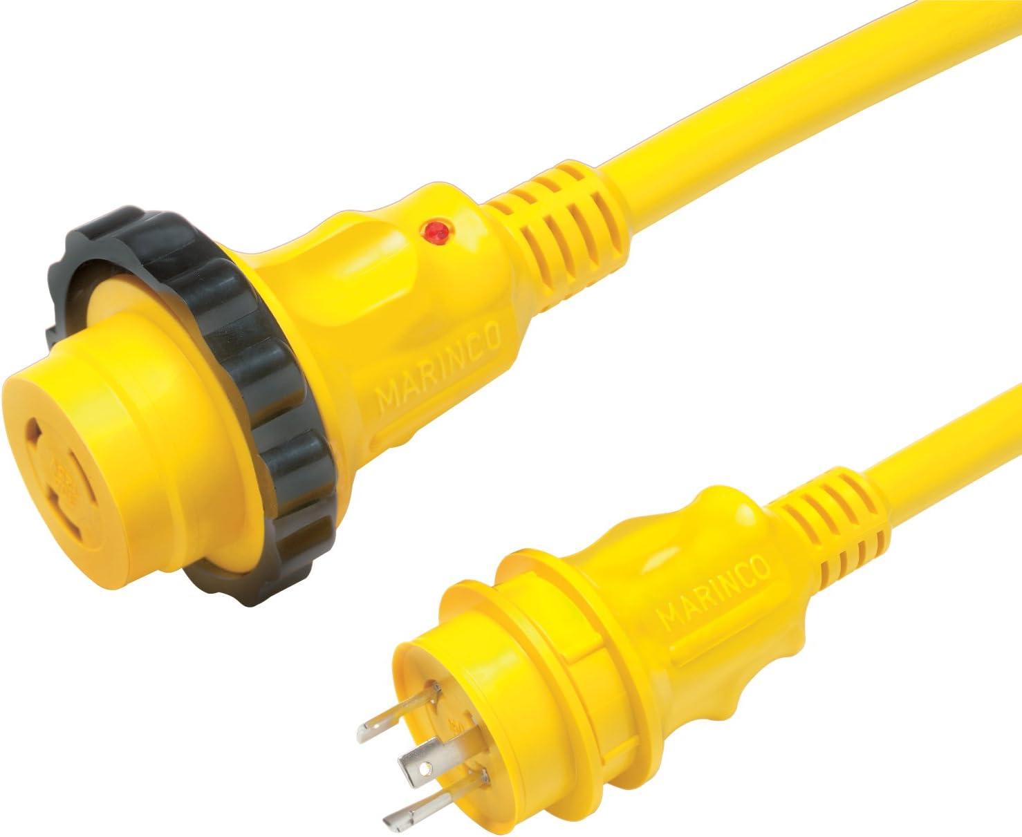 Cordset, 30A 125V, 50', Yellow