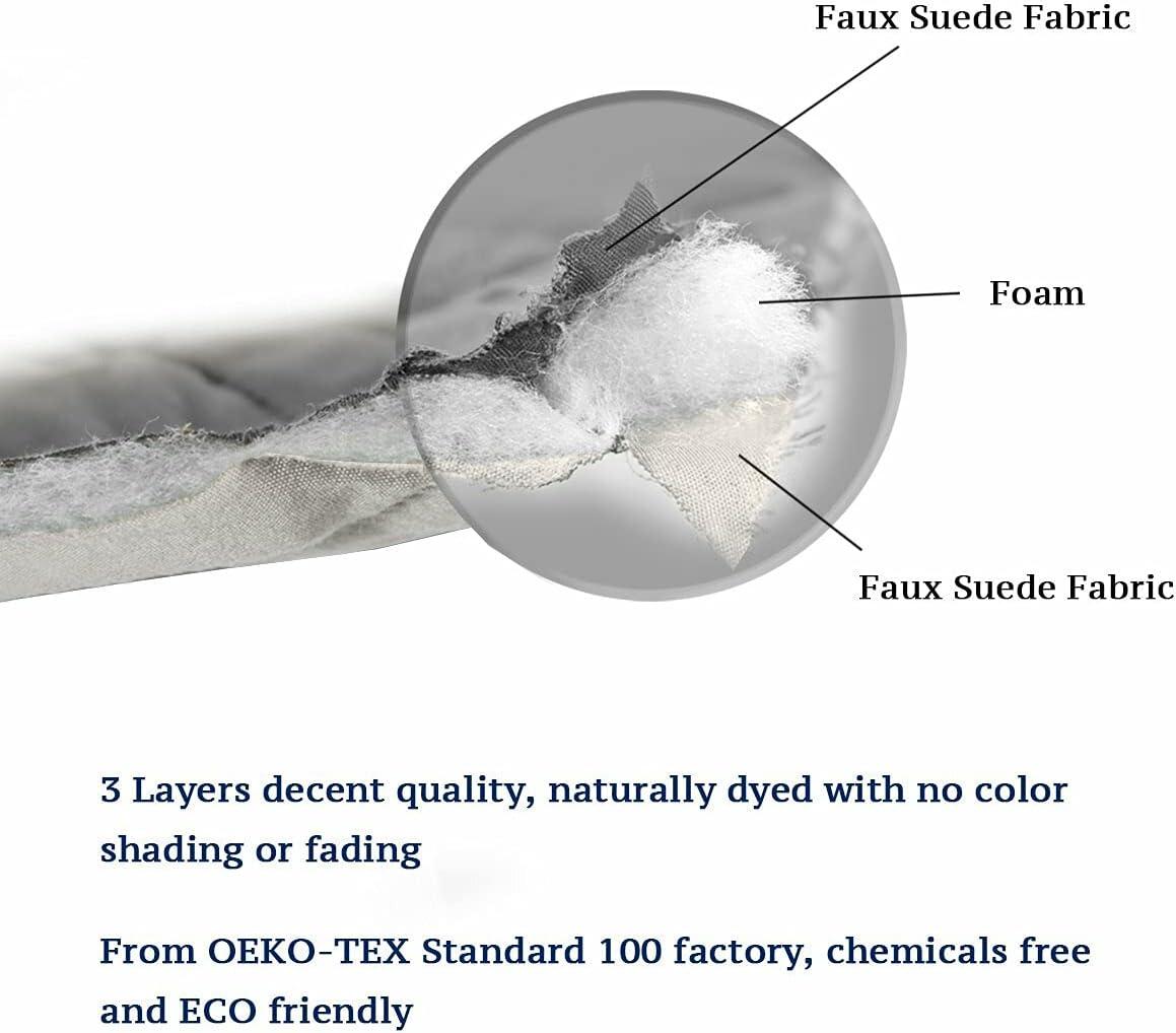 Double Side L Shape Couch Cover Sectional Sofa Covers Set Chaise Couch Cover Slip Covers for Sofas Couches Sectional Furniture Protector Cover (Large,Light Grey)