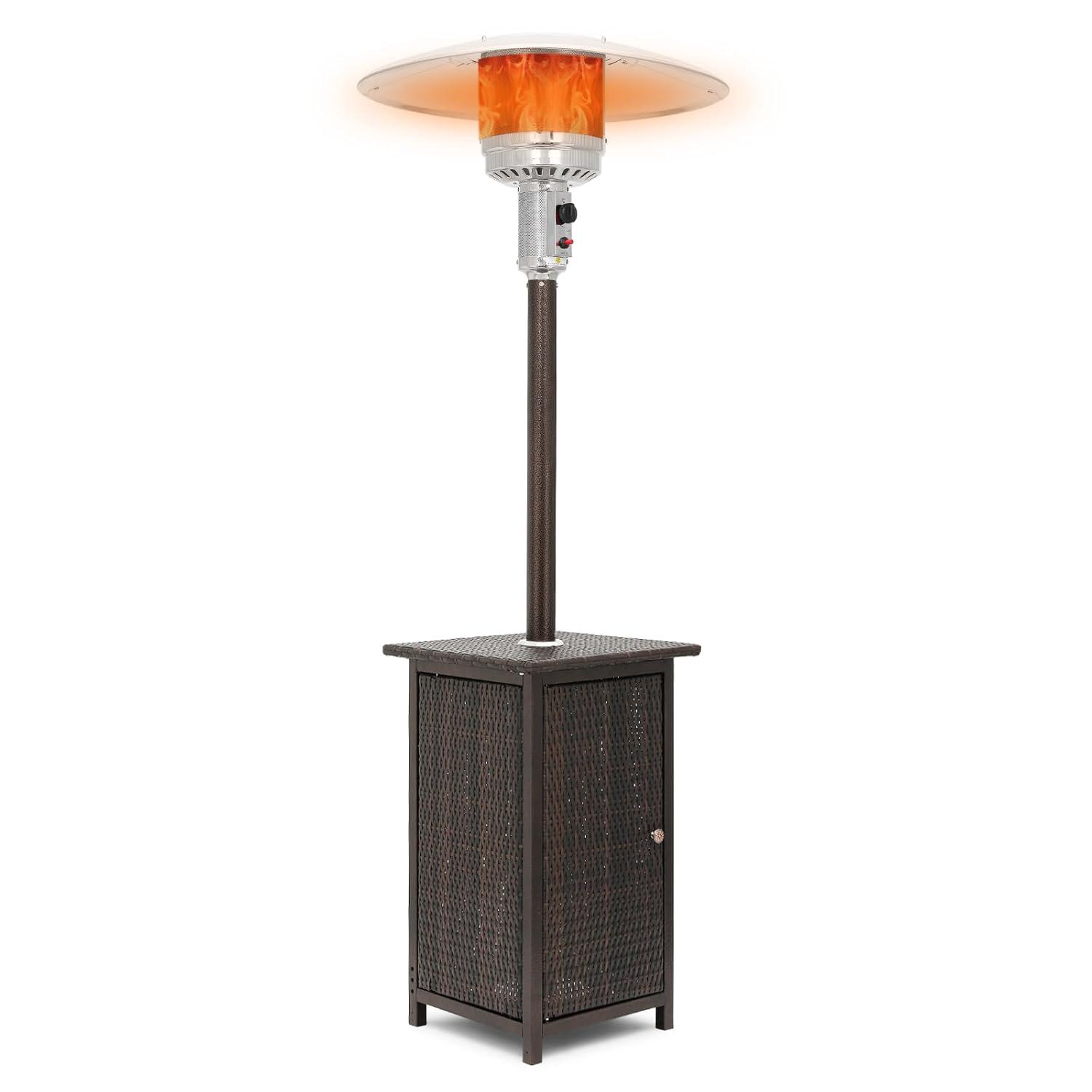 MoNiBloom Outdoor Patio Heater, 48,000 BTU Gas Propane Standing Patio Heater for Commercial & Residential Use