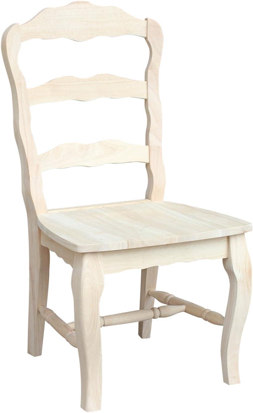 Elegant High-Back Ladderback Microfiber Upholstered Side Chair in Wood