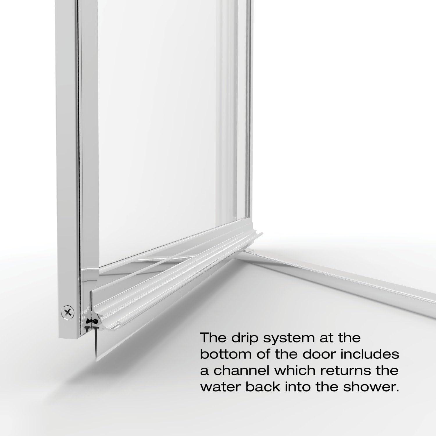 Sopora 22.75" W x 63.5" H Pivot Framed Shower Door