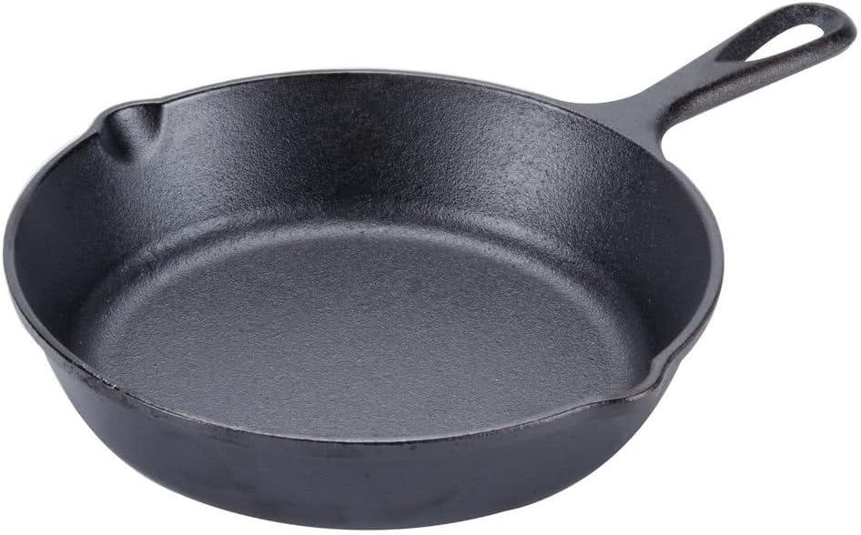 Lodge 6.5" Cast Iron Skillet: Oven & Broiler-Safe, Hand Wash, Gas & Induction Compatible, Black, 1.94 lbs