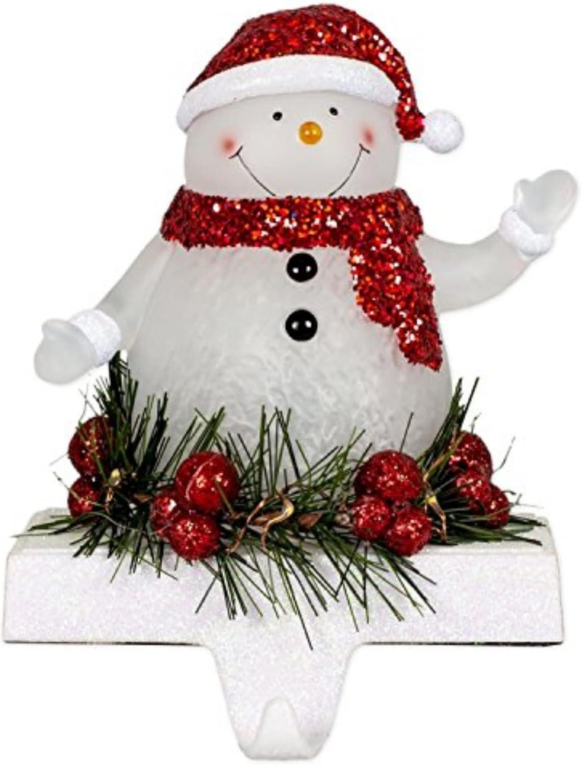 Smiling Snowman LED Light-up 7 inch Stocking Holder Christmas Figurine D√©cor