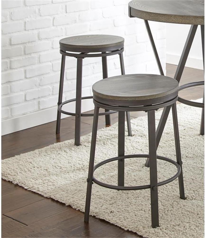 5pc Portland Counter Height Dining Set Gray - Steve Silver Co.