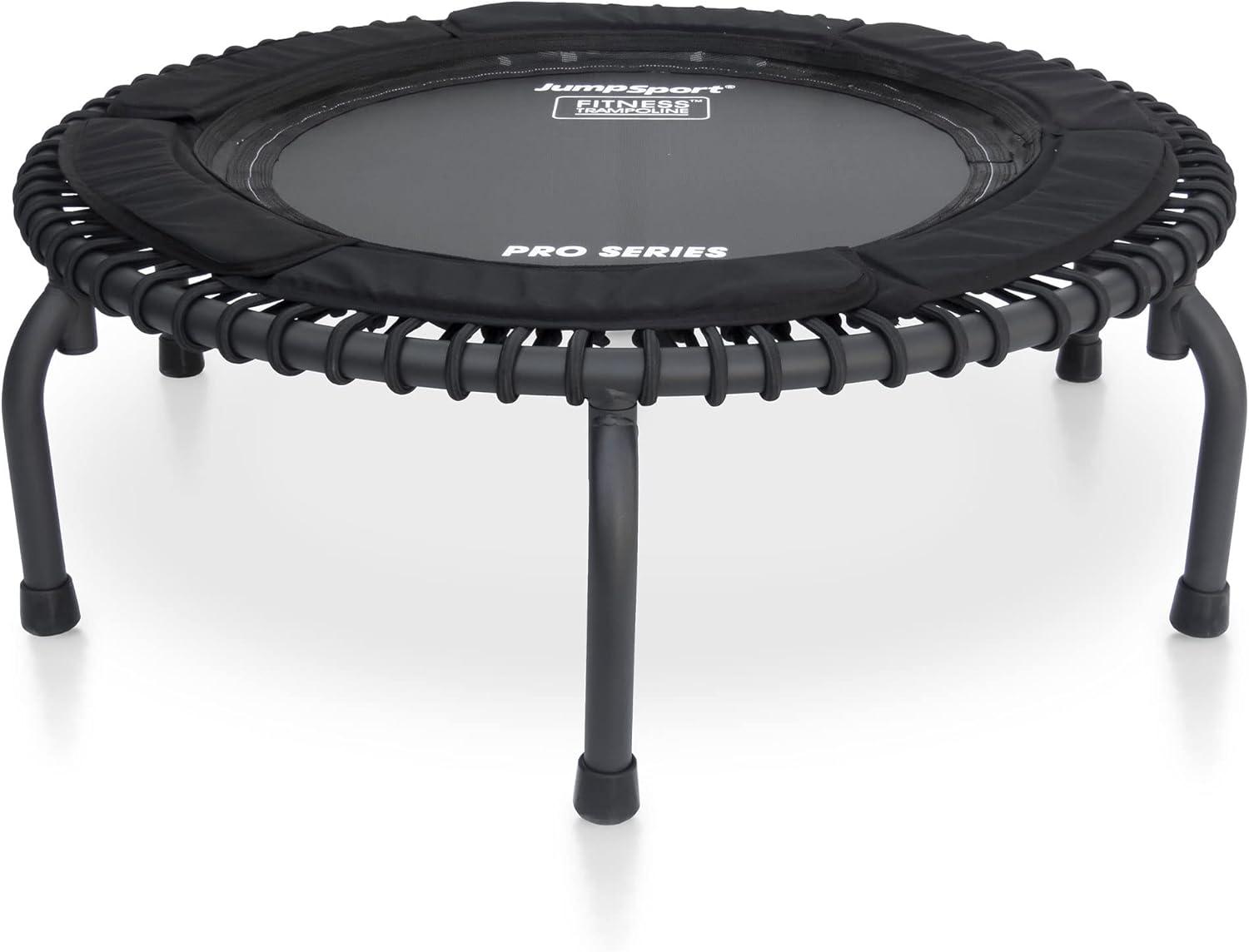 JumpSport 370 PRO Indoor Heavy Duty Lightweight 39-Inch Fitness Trampoline, Black