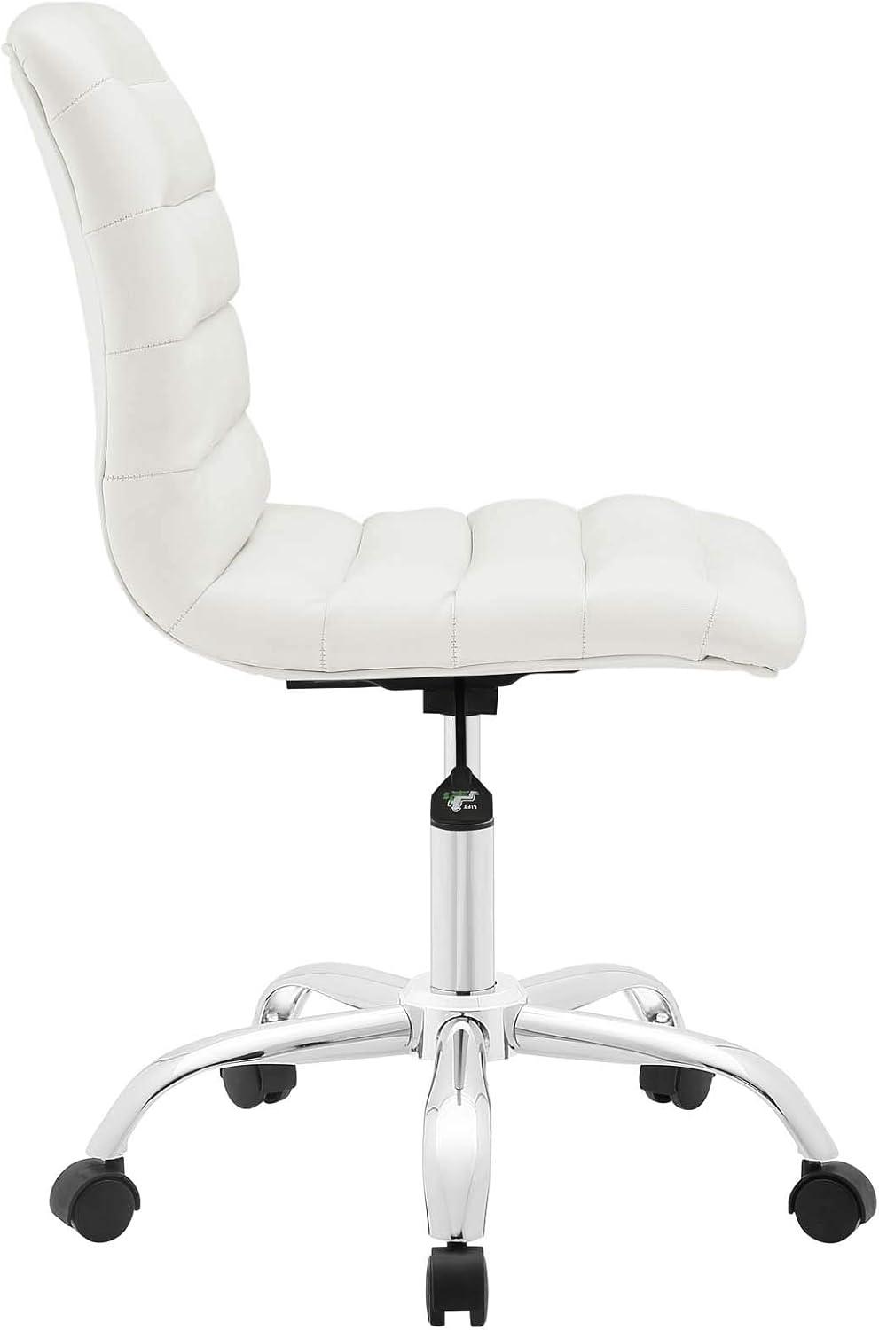 Modway Ripple Armless Mid Back Vinyl Office Chair