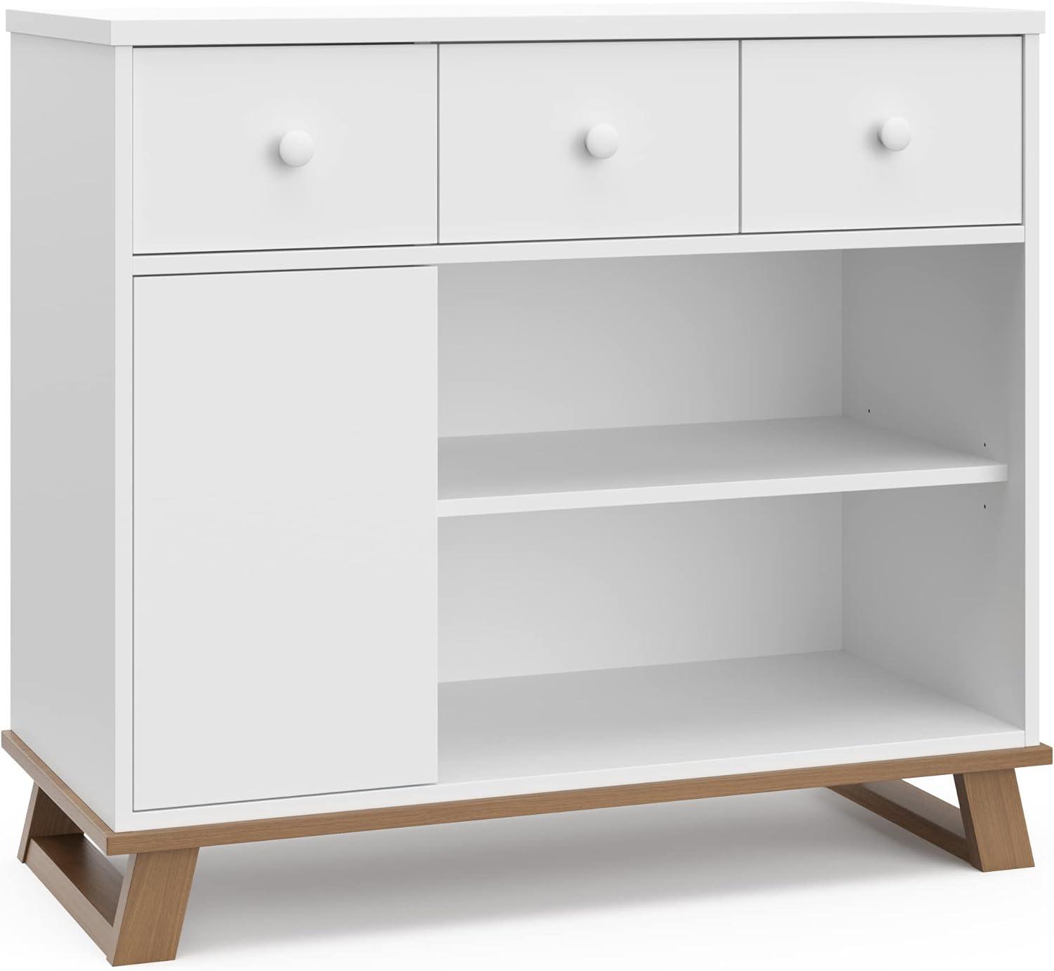 Storkcraft Modern 2 Drawer Dresser with Removable Changing Table Topper