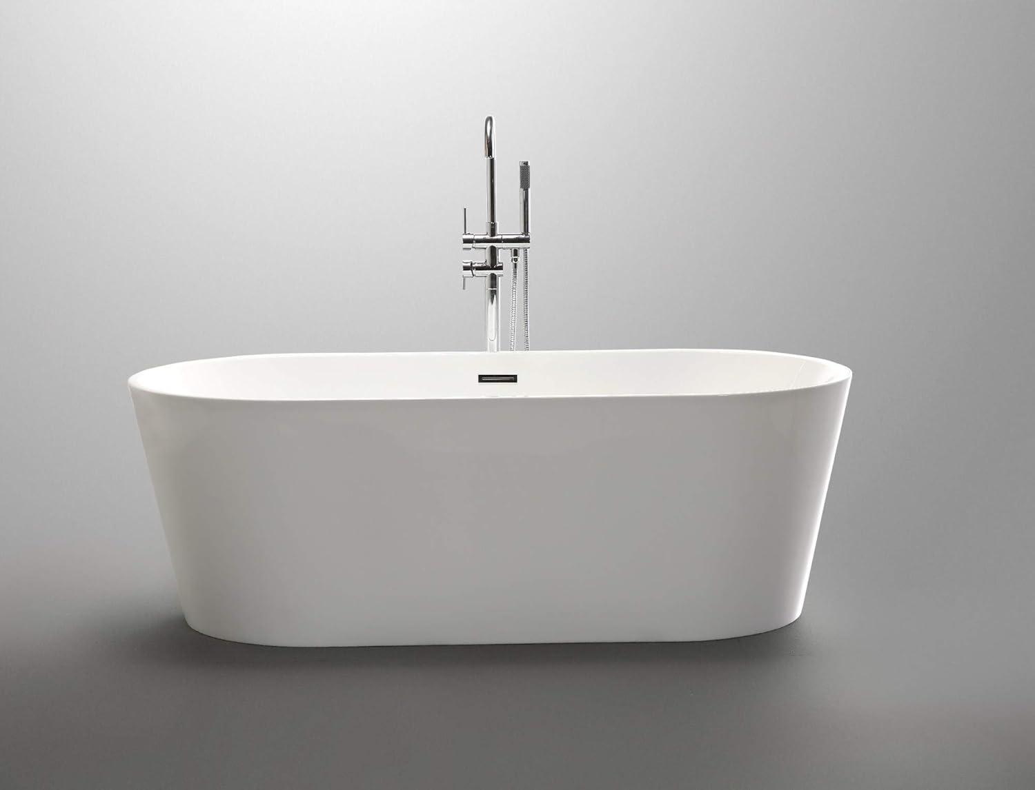 Chand Series 67'' x 32'' Freestanding Soaking Acrylic Bathtub