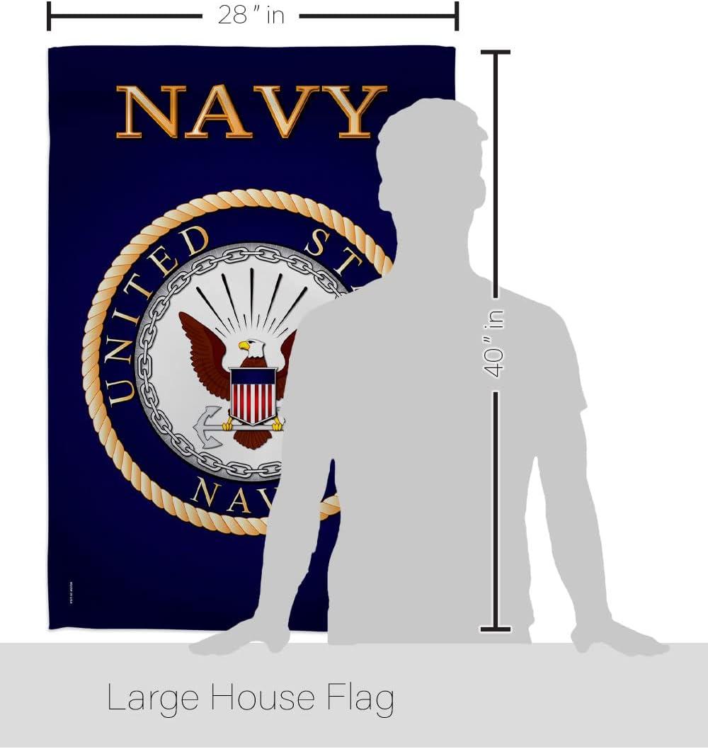 Navy Blue Polyester Military House Flag 28x40