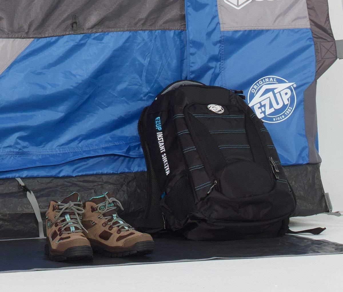 E-Z UP 10' x 10' Gray and Blue Camping Cube Tent