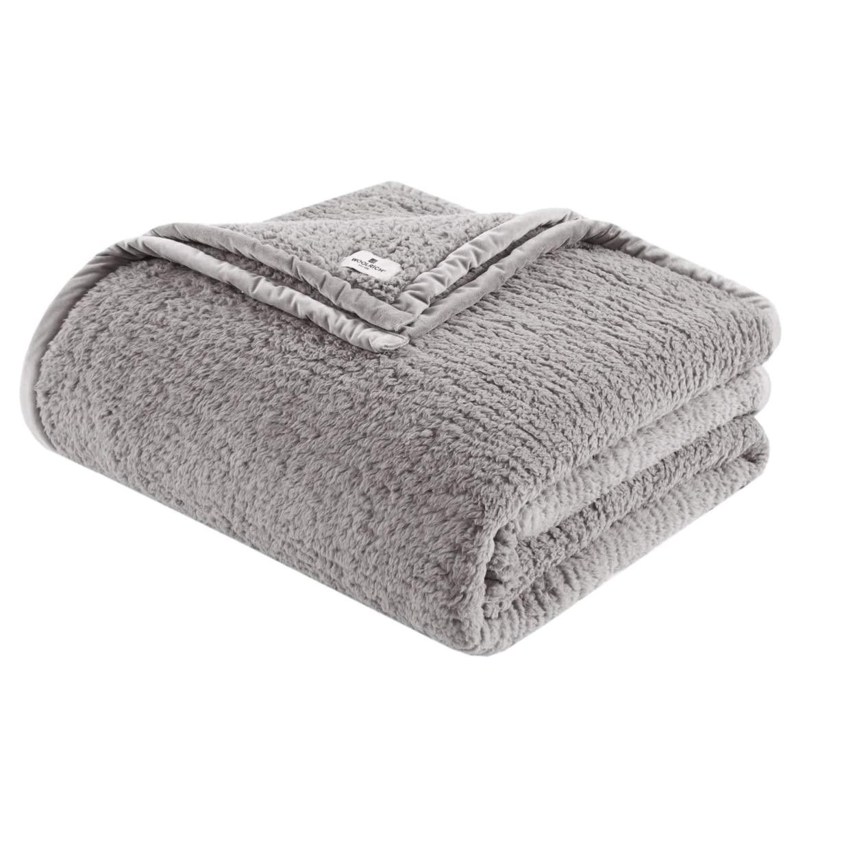 King Burlington Berber Bed Blanket Gray