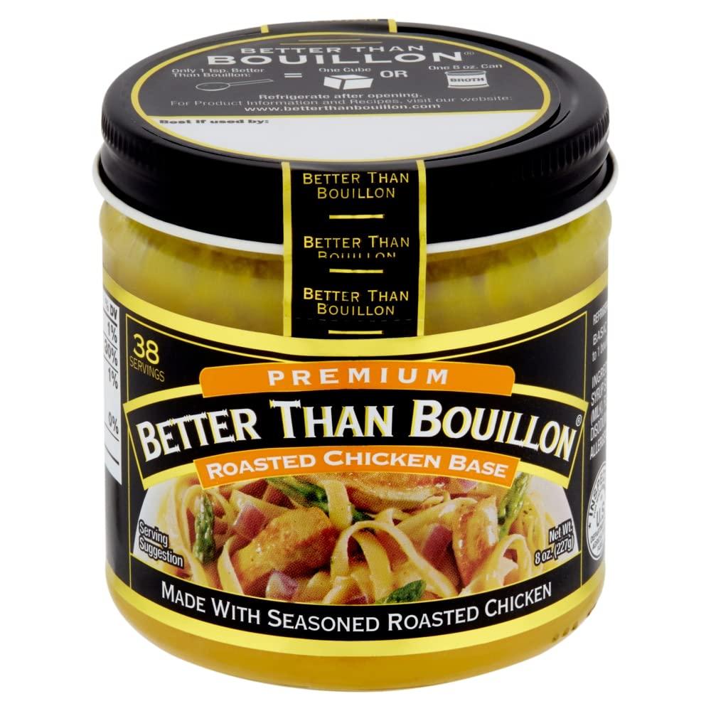 Better Than Bouillon Premium Roasted Chicken Base, Shelf-Stable, 8 oz Jar