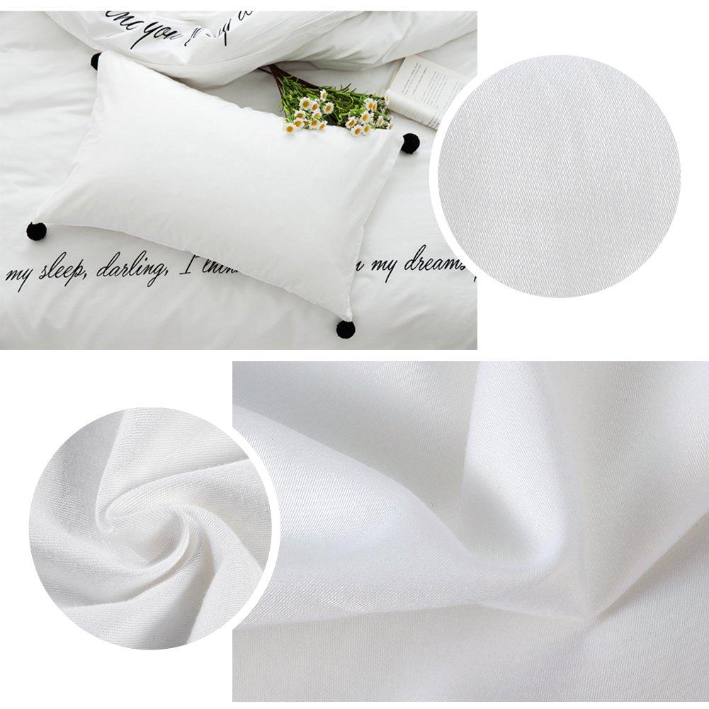 4 Pcs Pillowcases, 400 Thread Count Cotton Pillow Cover with Hidden Zipper Pillow Case, White Queen
