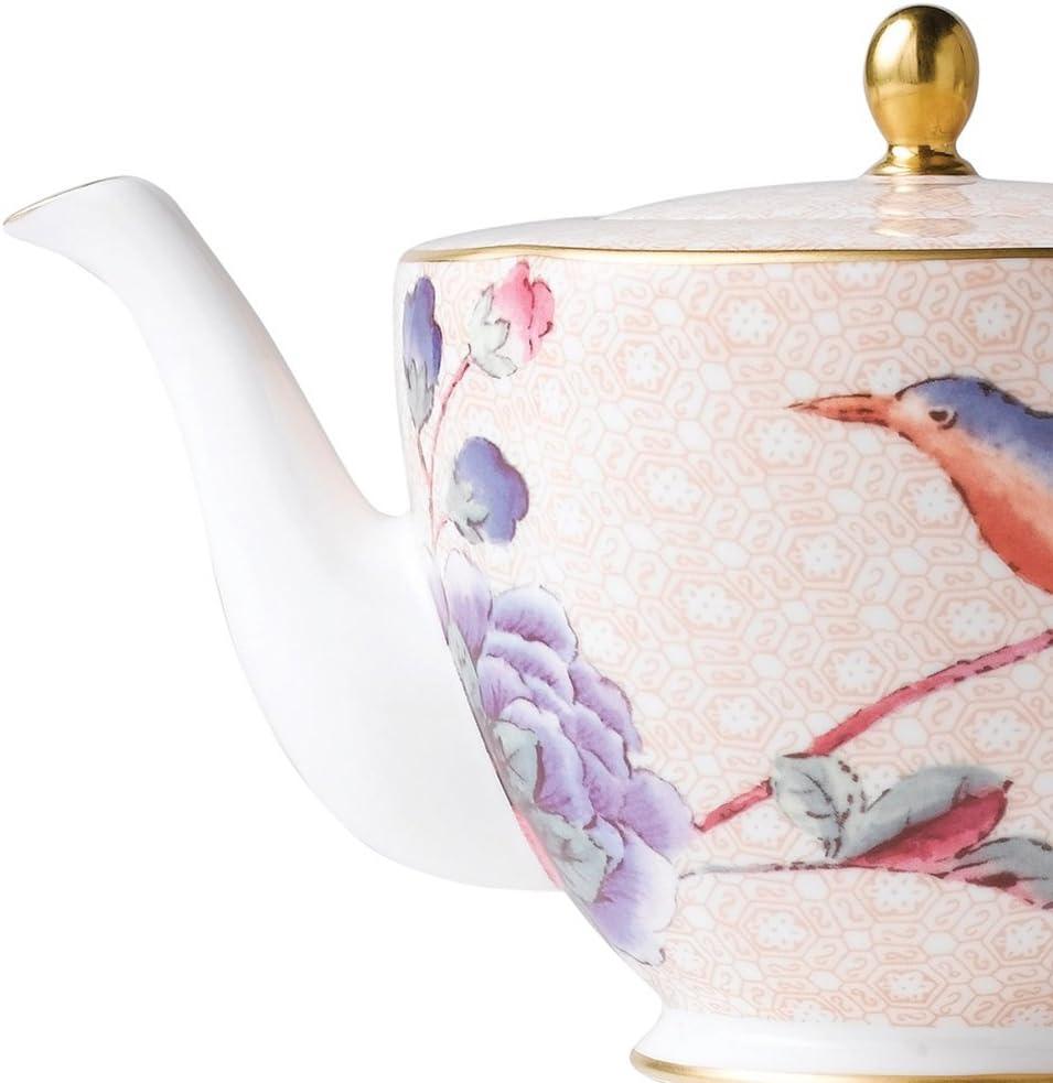 Wedgwood Cuckoo Floral Fine Bone China Teapot with Gold Banding