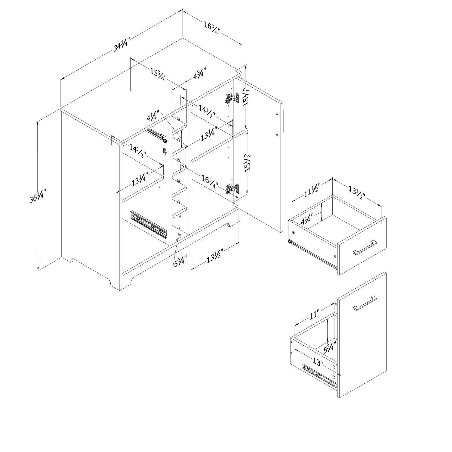 Vietti 35.63'' Bar Cabinet