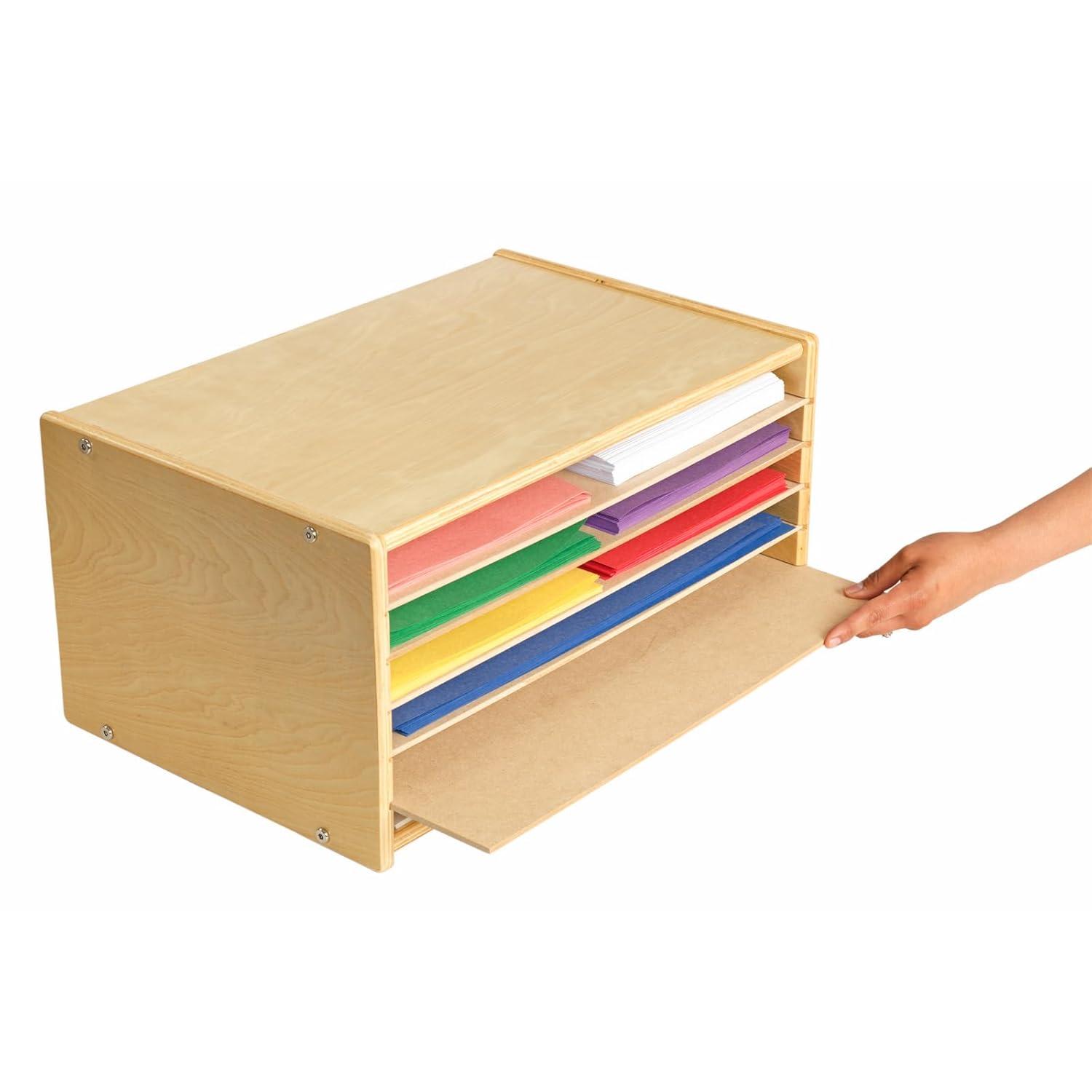 Colorations Wooden Organizer for Paper Storage