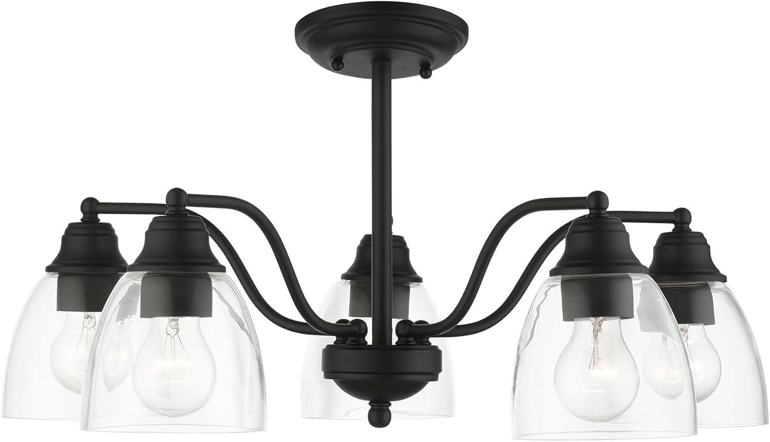 Livex Lighting Montgomery 5 - Light Chandelier in  Black