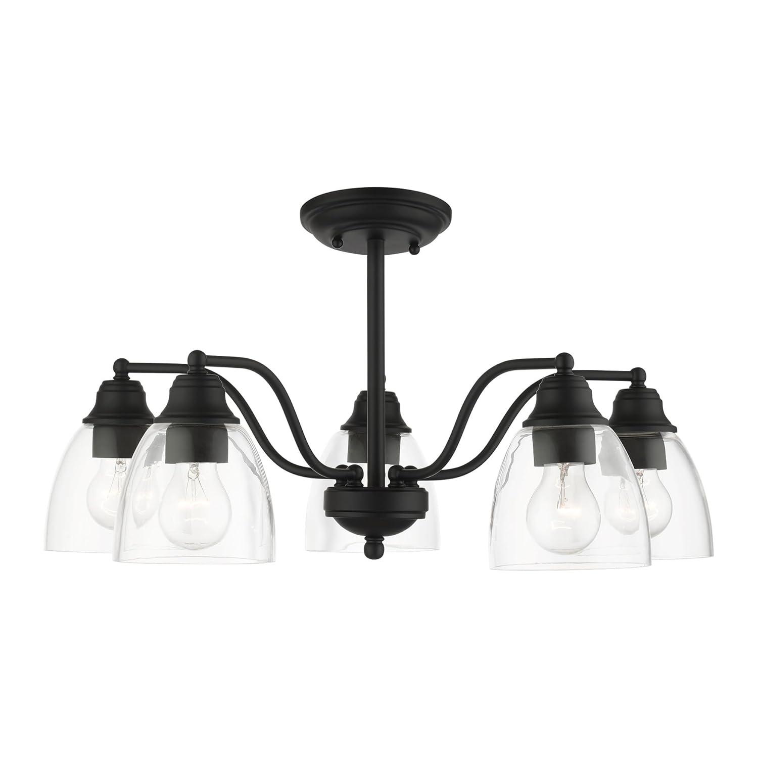 Livex Lighting Montgomery 5 - Light Chandelier in  Black