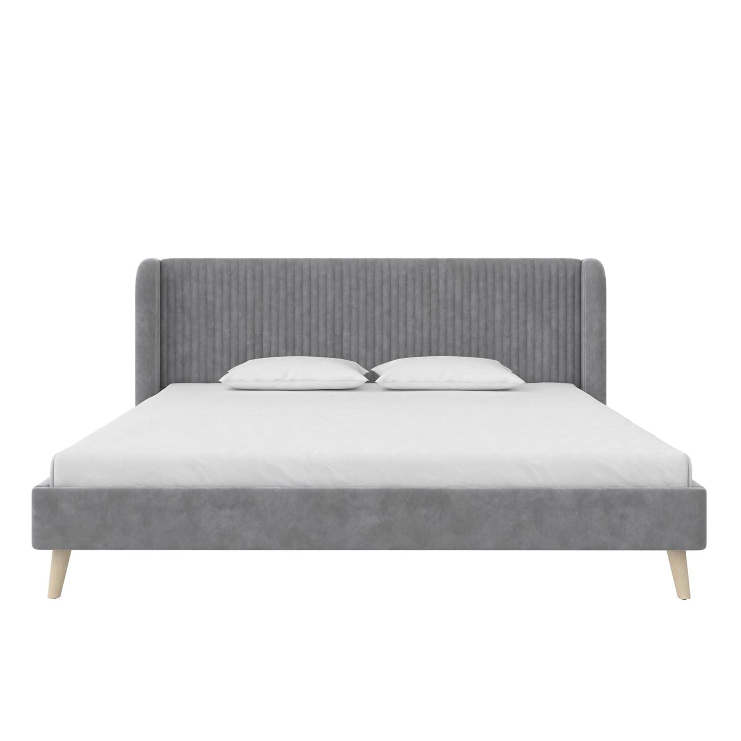 Novogratz Holly King Size Upholstered Platform Bed