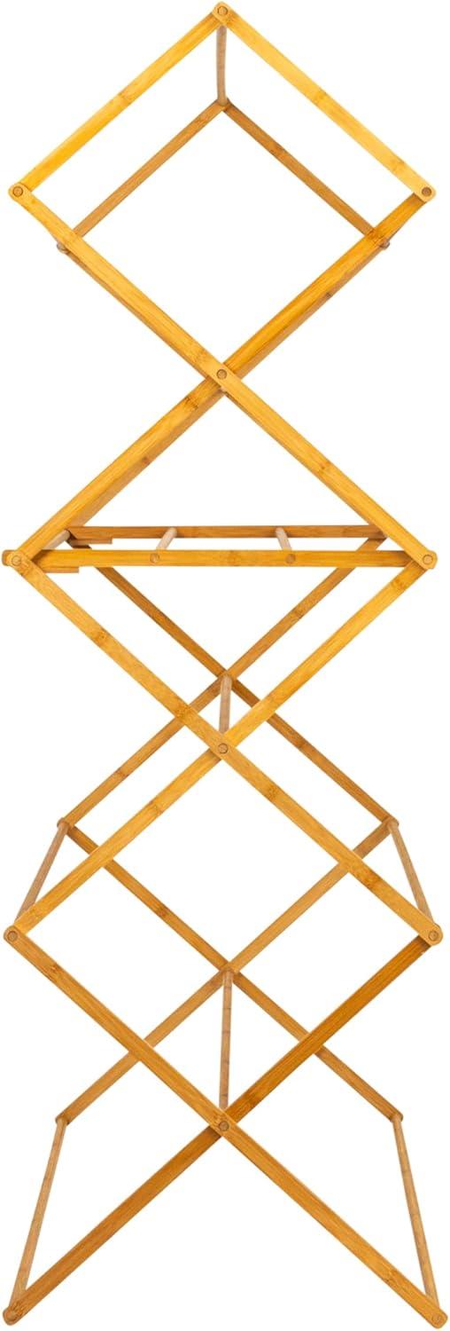 Household Essentials Bamboo Oversized Clothes Drying Folding Rack