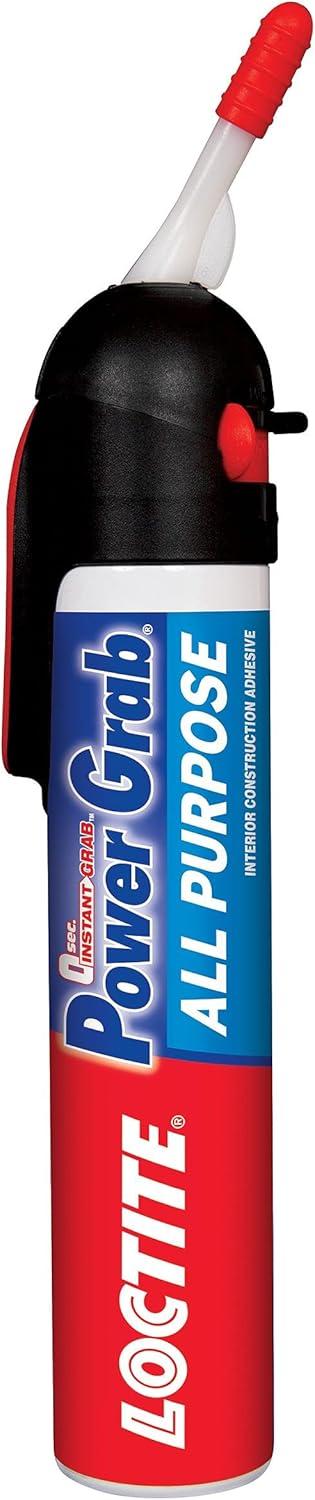 Loctite Power Grab Construction Adhesive All Purpose, Pack of 1, White 7.5 fl oz Pressure Pack