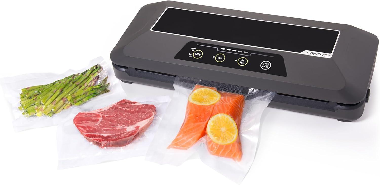 Presto Black Automatic Electric Vacuum Sealer with Bag Cutter