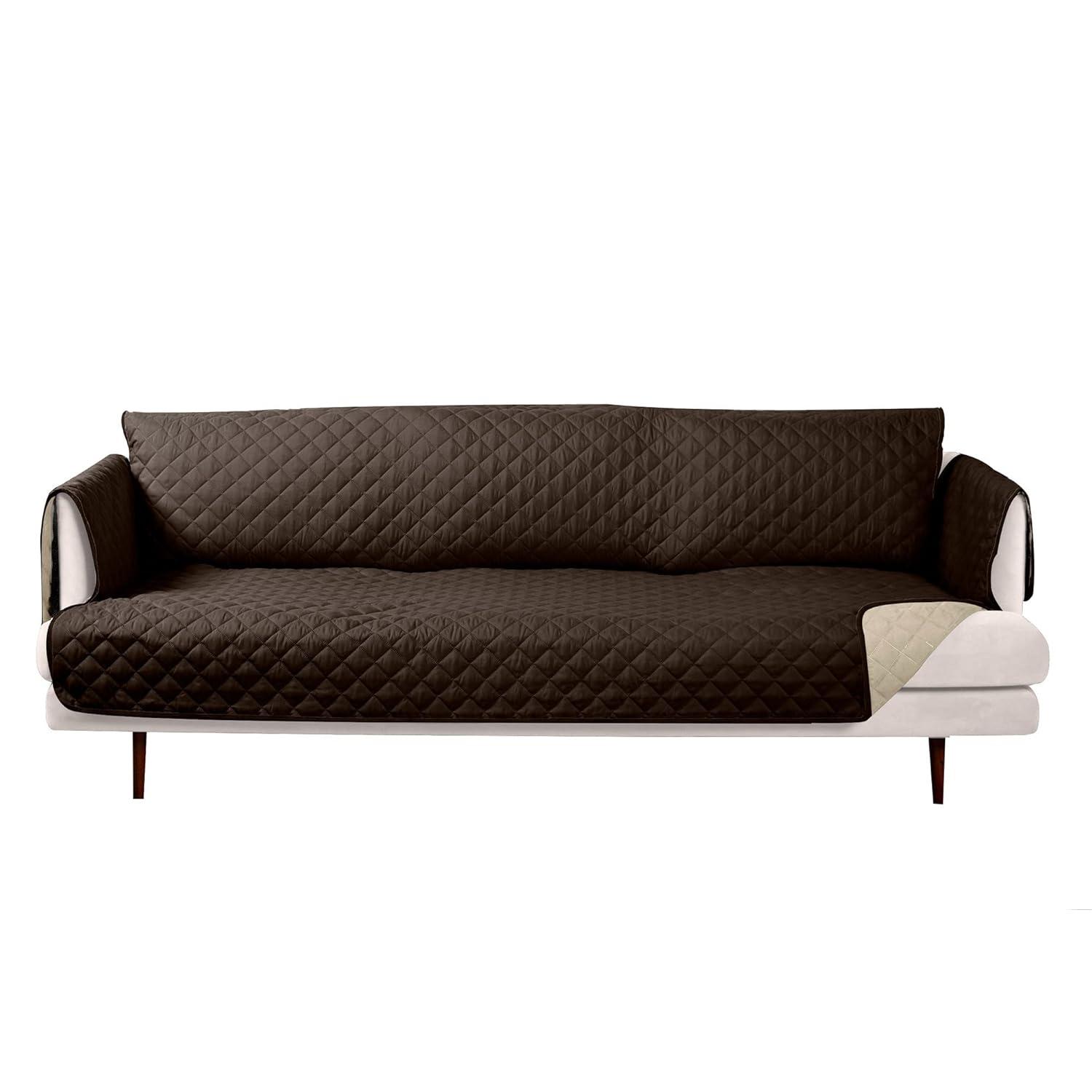 FurHaven Water Resistant Reversible Sofa Cover Furniture Protector