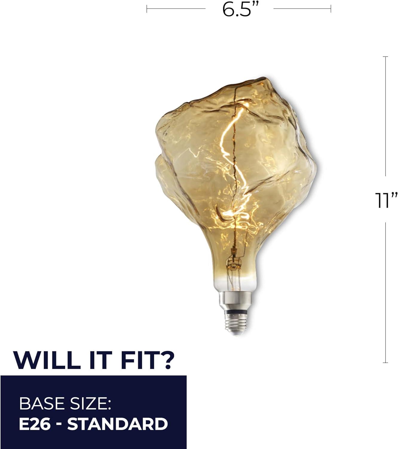 Oversized Iceberg Antique LED Edison Bulb, 60 Watt Equivalent, E26 Dimmable