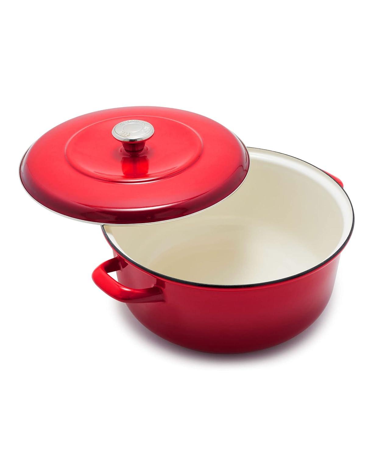 Merten and Storck Merten And Storck 7 Quarts Non-Stick Enameled Cast Iron Round Dutch Oven