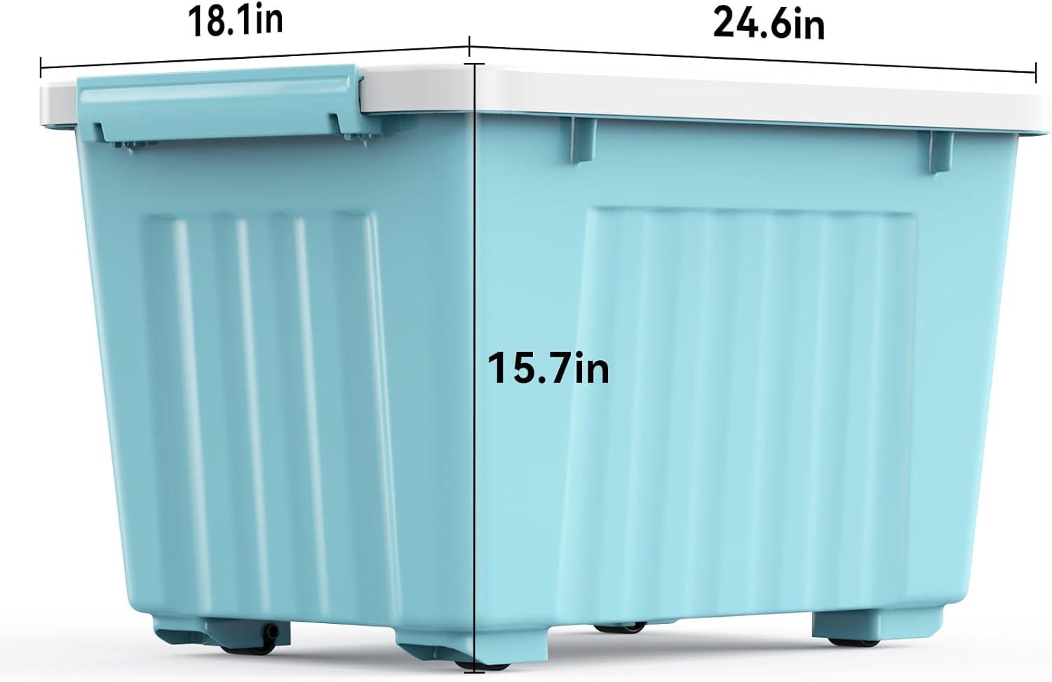 Blooming 97Quart Plastic Storage Bin, 97Quart-4Pack