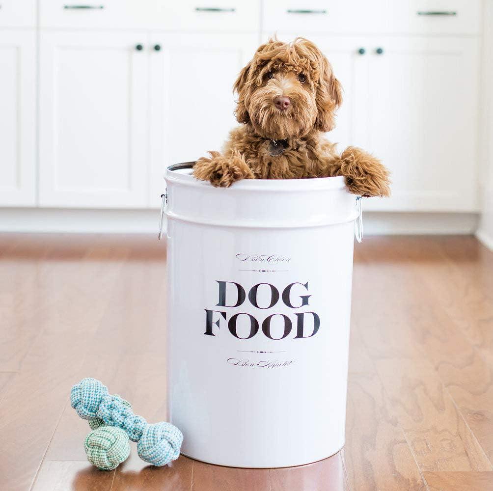 Large Airtight Metal Dog Food Storage Canister