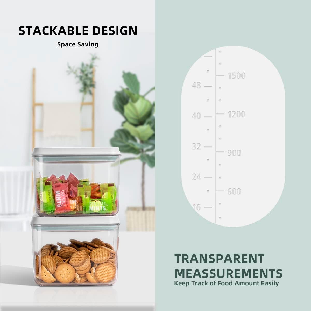 Clear BPA-Free Airtight Food Storage Container Set, 4 Pieces