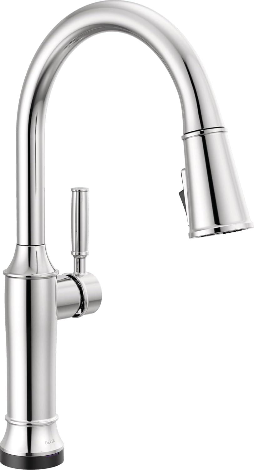 Renaldi Chrome Touchless Pull-down Kitchen Faucet with Pull-out Spray