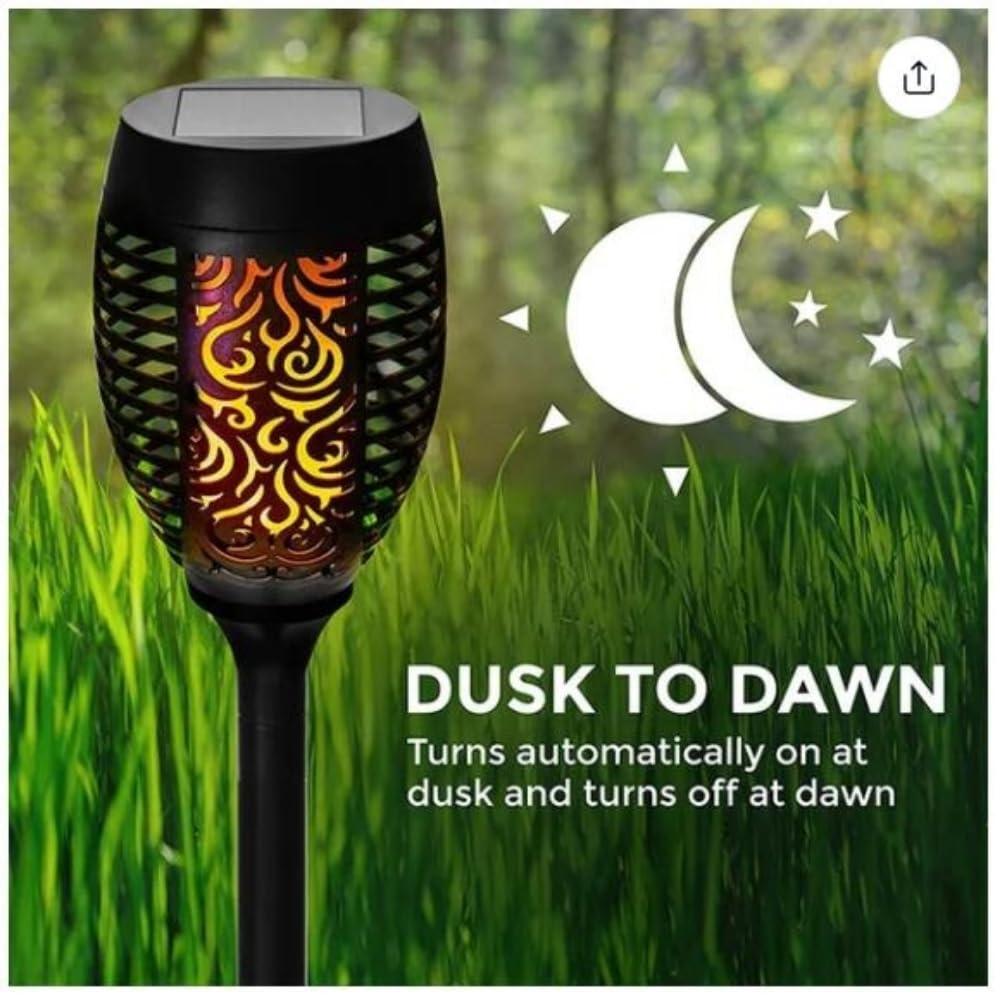 4 Pack Solar Lights Outdoor, Solar Torch Lights Outdoor Flickering Flame for Outdoor Decorations, Waterproof Garden Light Solar Powered , Torches Flame Light for Outside Yard Patio Lawn Garden Decor