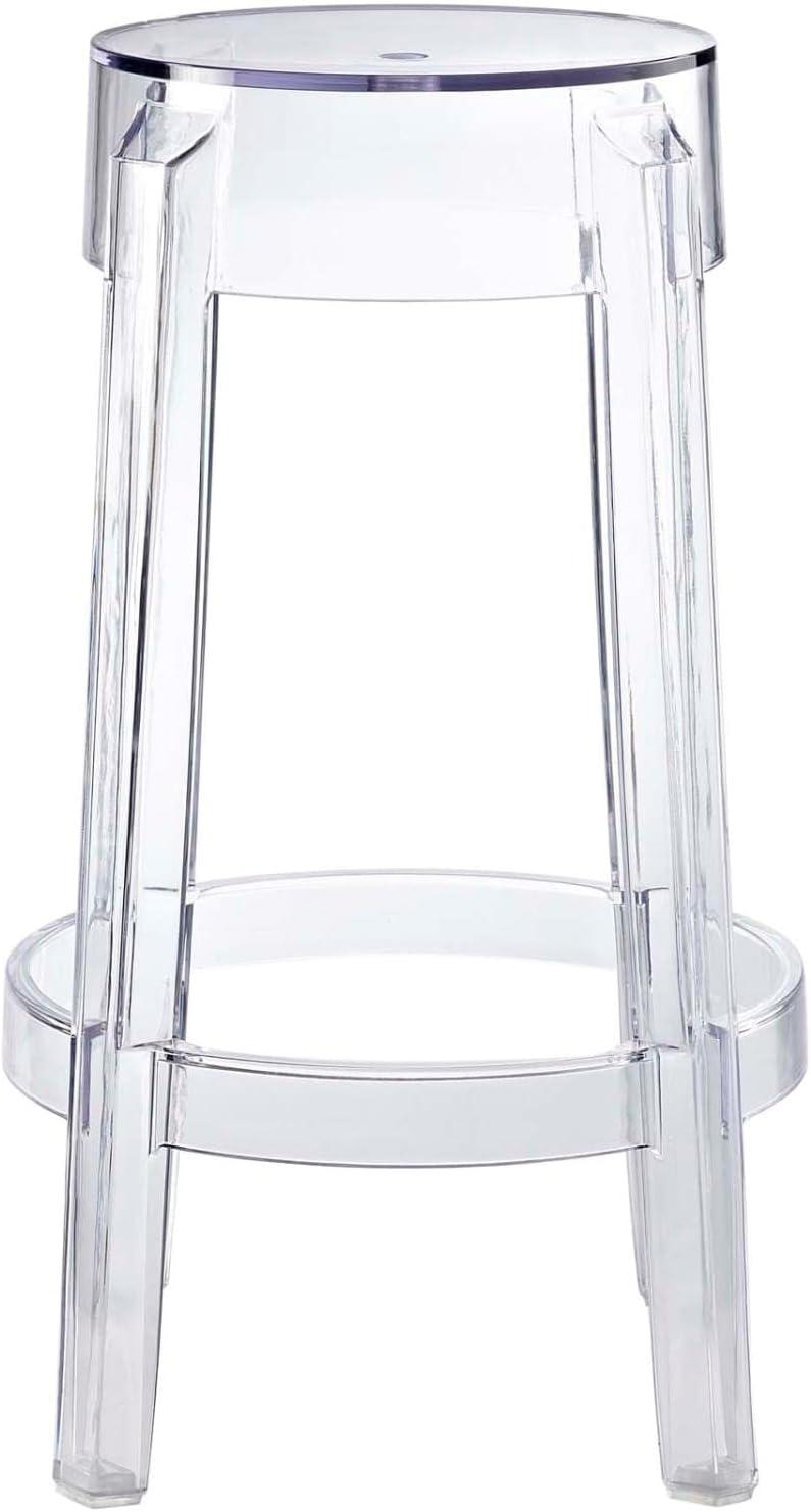 26.5" Sleek Transparent Acrylic Counter Stool