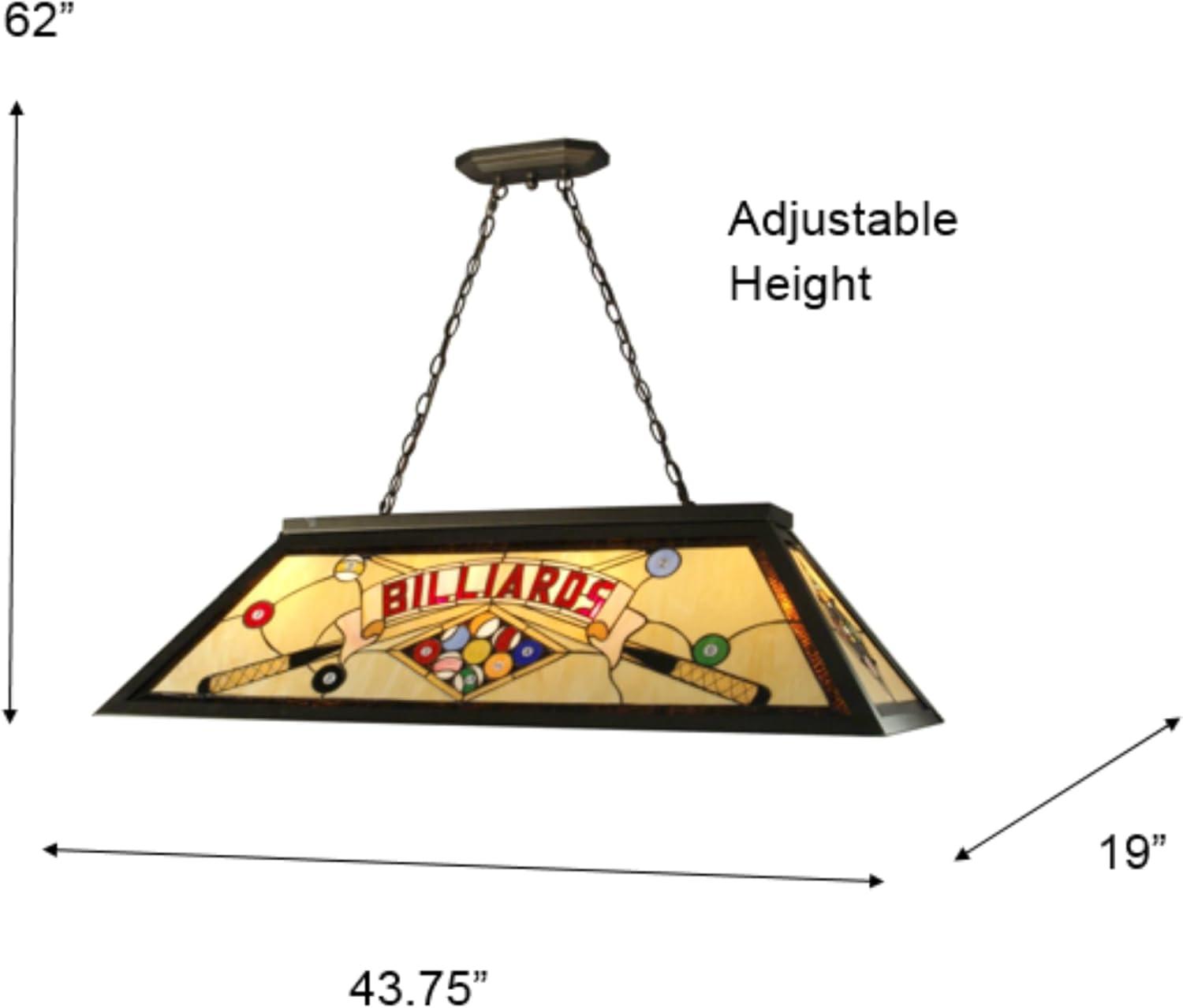 Springdale Lighting 19"W Billiards Pool Table Tiffany Island Hanging Fixture