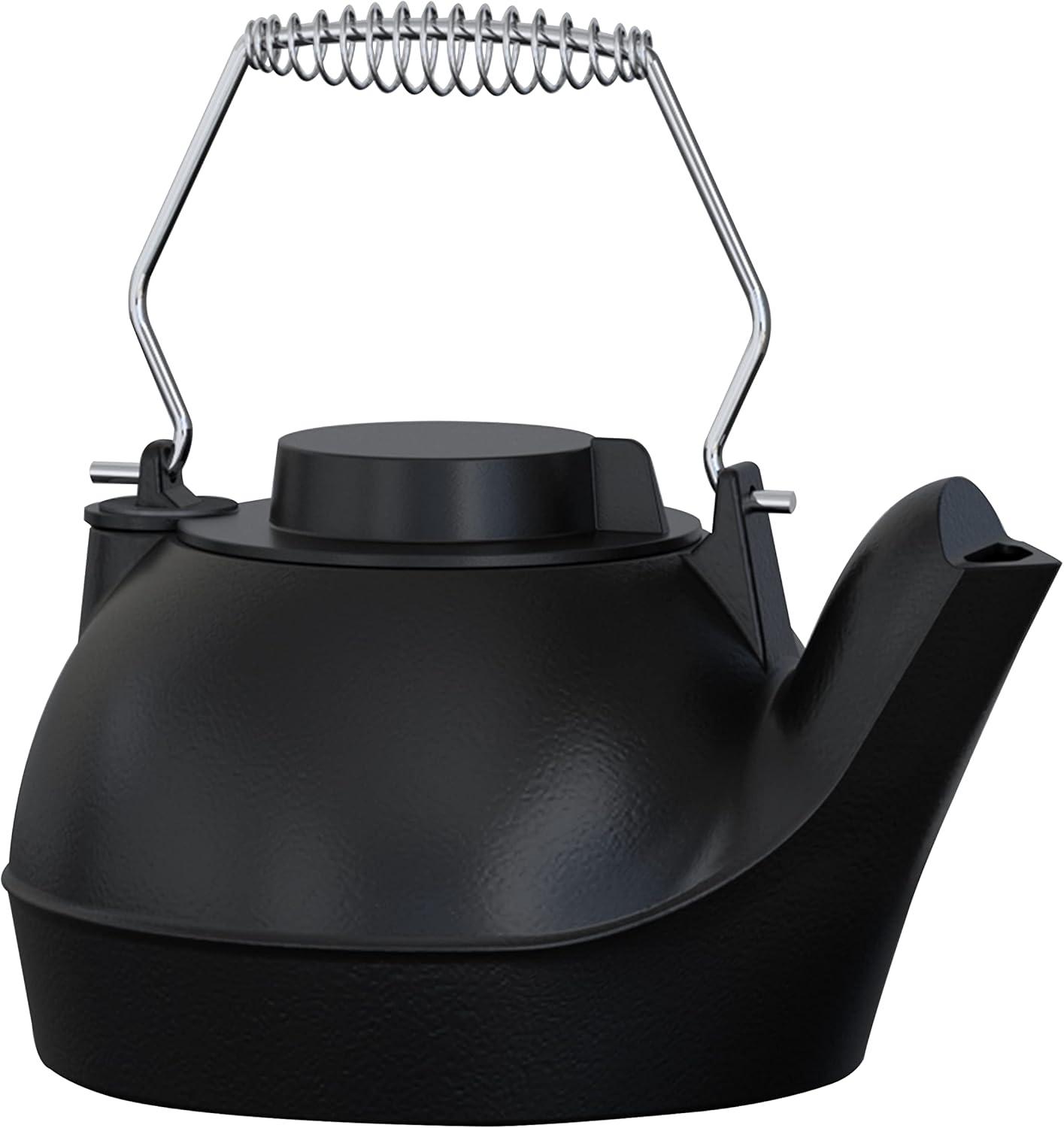 Stove Humidifier, Humidifying Iron Kettle, Wood Stove Kettle, Cast Iron, Chrome Handle