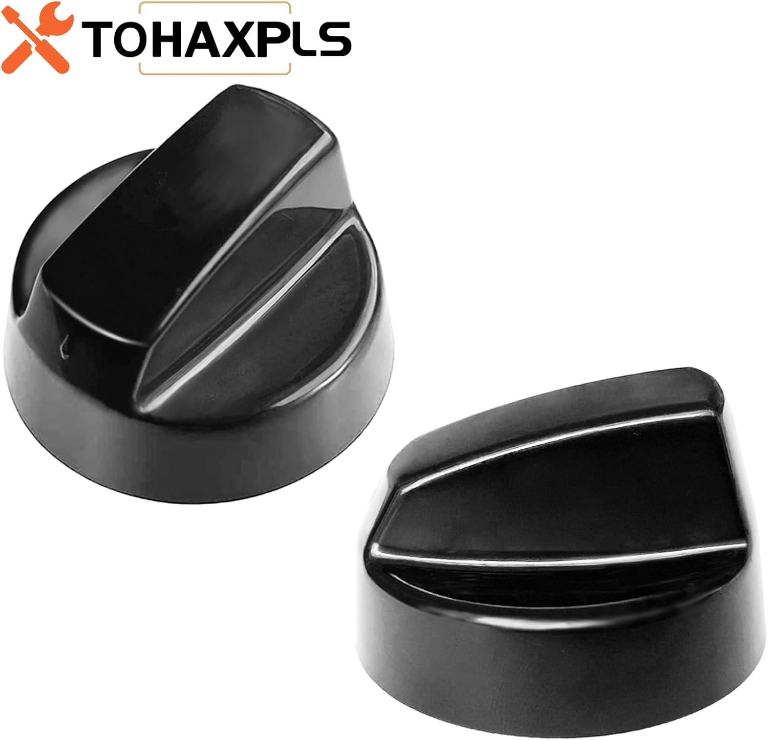 Myenne 4 Pack Oven Control Switch Knobs With 12 Adapters Universal Stove Knobs Replacements Burner Range Knobs For Oven Stove Range Black