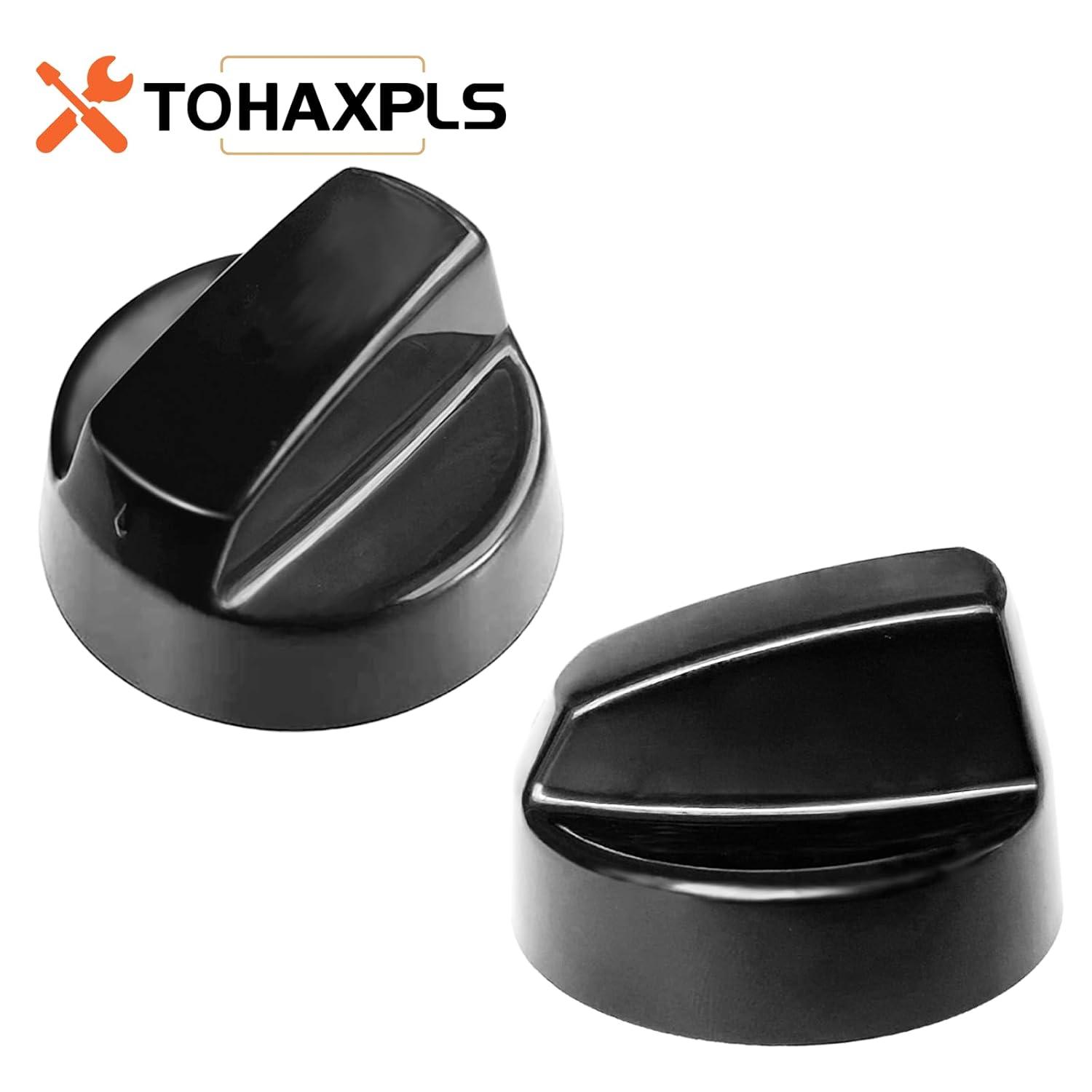 Myenne 4 Pack Oven Control Switch Knobs With 12 Adapters Universal Stove Knobs Replacements Burner Range Knobs For Oven Stove Range Black