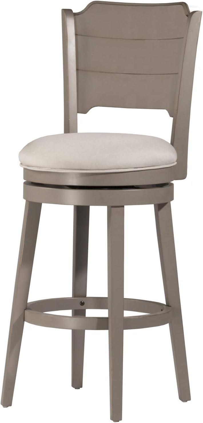 Clarion Distressed Gray Wood Swivel Counter Height Stool