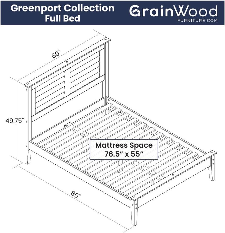 Greenport Solid Wood Louvered Bed