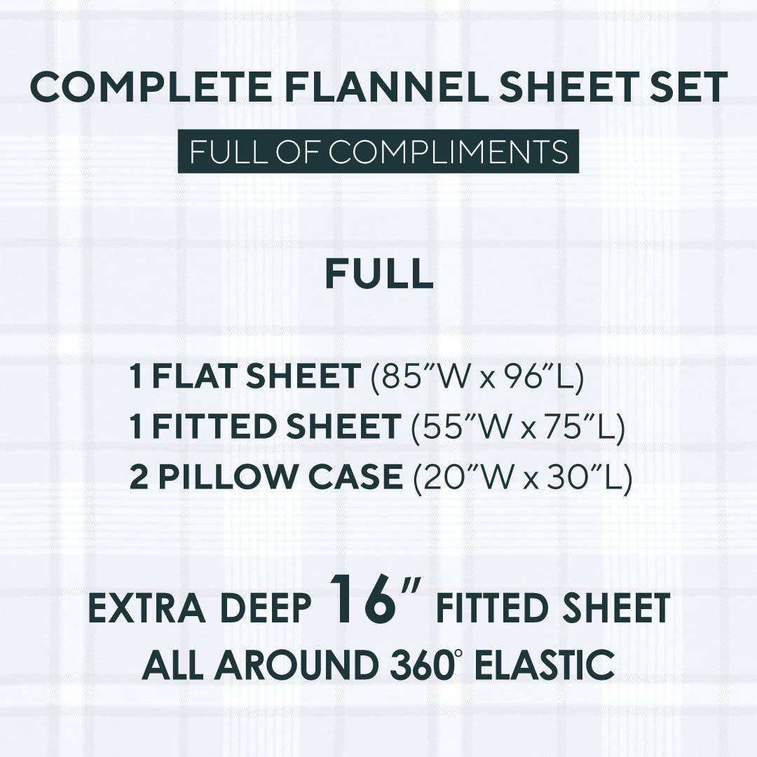 Enviohome Colyt 100% Cotton Flannel Sheet Set