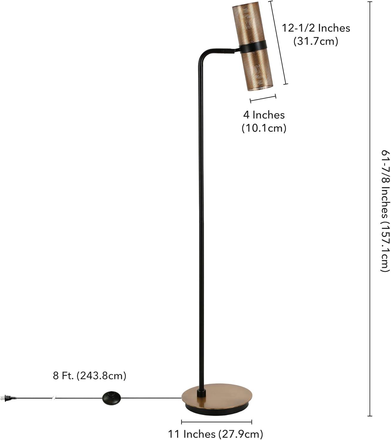 Evelyn&Zoe Industrial Metal Floor Lamp