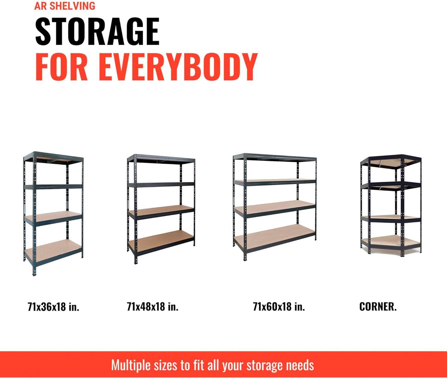 AR Shelving Garage Series Combinable Metal Shelf Units by  71 x 59 x 18 in.