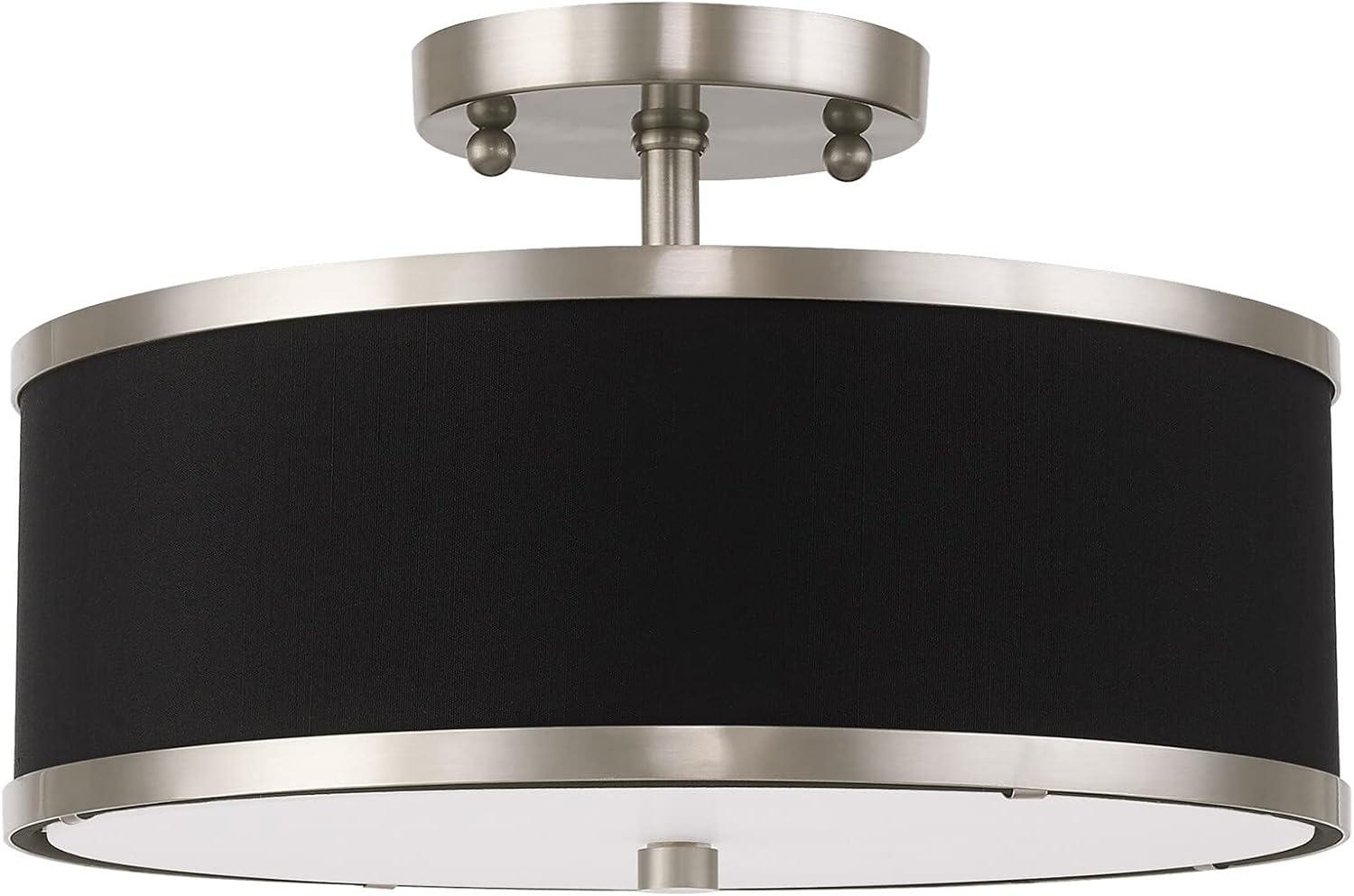 Livex Lighting Park Ridge 2 - Light Semi-Flush Mount in  Brushed Nickel